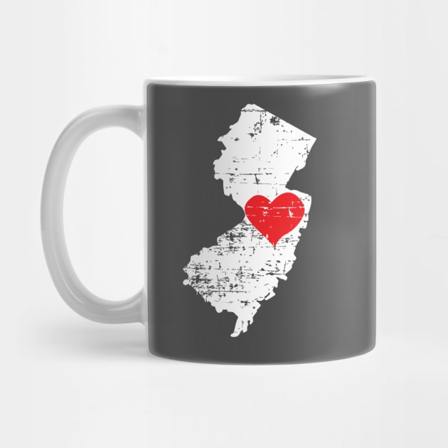 <3 New Jersey State Map Gift T Shirt for Men Women and Kids by HopeandHobby